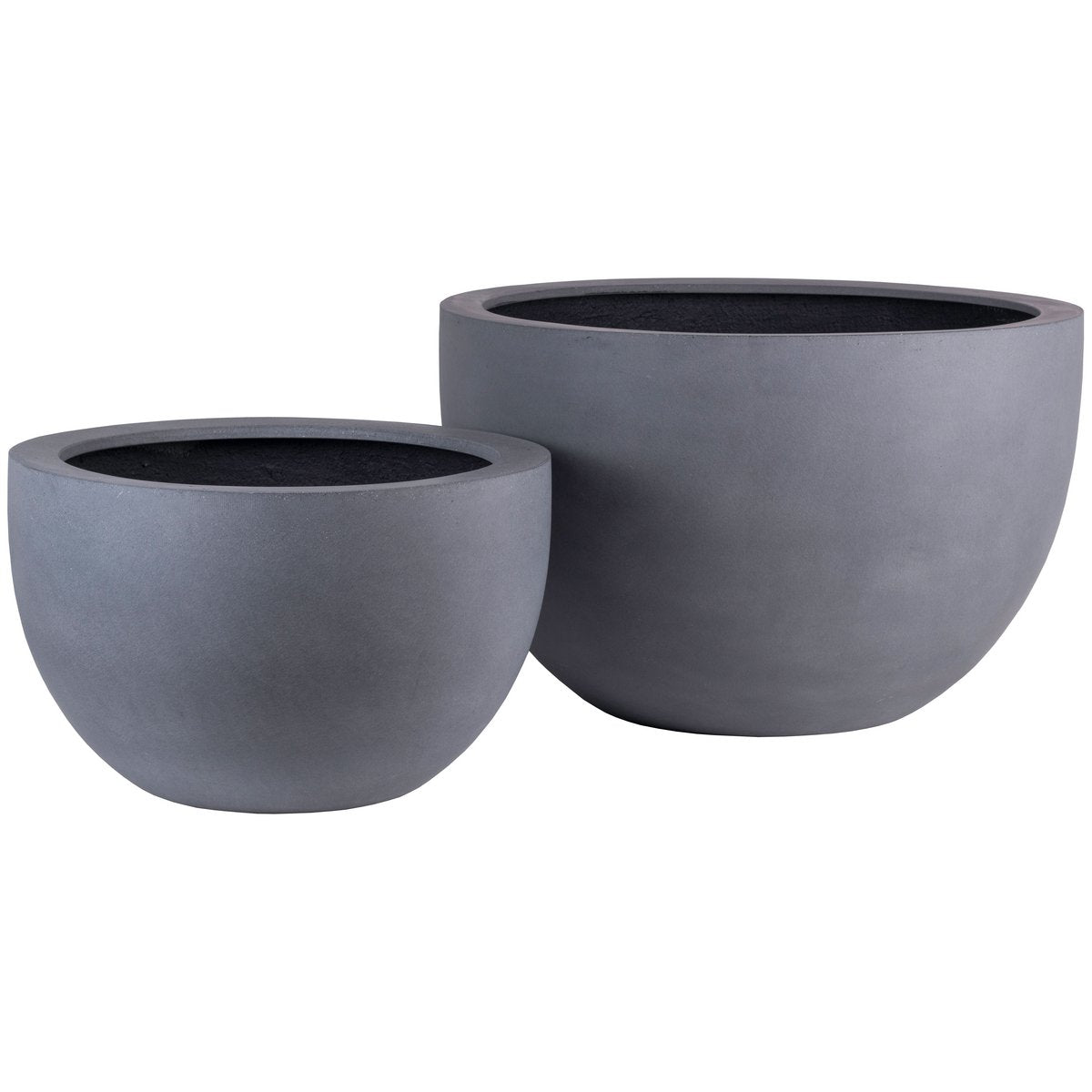 Plantenpot Louisiana Grey, Fiberstone, Ø45 x H28 cm /of/ Ø60 x H38 cm, Vase The World