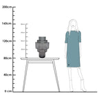 Kasai vaas grey, mondgeblazen glas in grijs, Vase The World