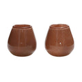 Vase The World waxinelichthouder Tasman Elite XS brown, glas, set van 2, Ø12,5 x 11,5 cm