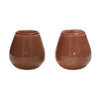 Vase The World waxinelichthouder Tasman Elite XS brown, glas, set van 2, Ø12,5 x 11,5 cm