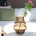 Maputo vaas taupe, mondgeblazen glas, Vase The World