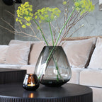 Tasman vaas grey, mondgeblazen glas, Vase The World