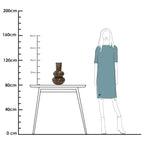 Lindi Elite vaas Ø22 cm, donkerbruin glas met luchtbellen, Vase The World