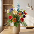 Artificial Flower Bouquet - Colorful Bloom Deluxe - Real Touch - 18 Stems - ↑ 70 Cm