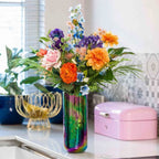 Artificial Flower Bouquet - Colorful Bloom Deluxe - Real Touch - 18 Stems - ↑ 70 Cm
