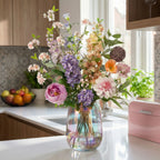 Artificial Flower Bouquet - Pastel Meadow Deluxe - Real Touch - 15 Stems - ↑ 100 Cm