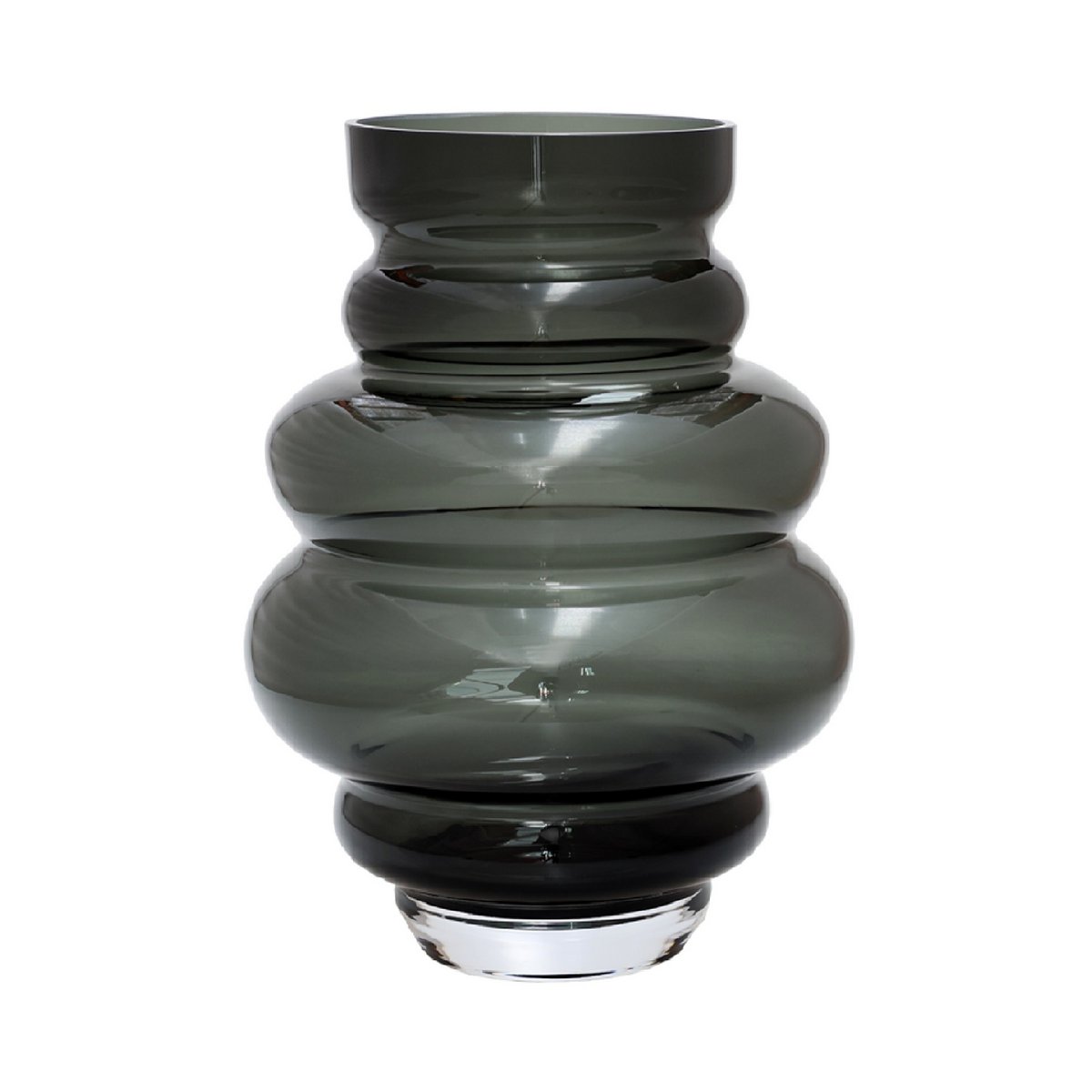 Maputo vaas grey, mondgeblazen glas, Vase The World