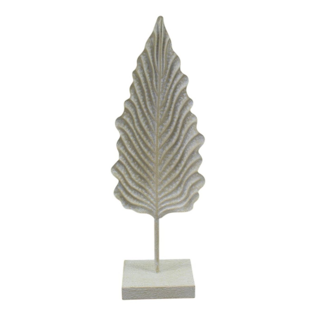 Deco Veer metaal crème 19x11x56cm