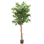 Kunst Ficus 150 cm, Groen (Ficus Benjamina)
