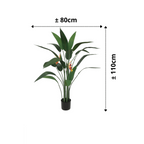 Strelitzia Kunstplant 110 cm, Met Bloem
