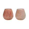 Vase The World waxinelichthouder Tasman Elite XS pink, glas, set van 2, Ø12,5 x 11,5 cm