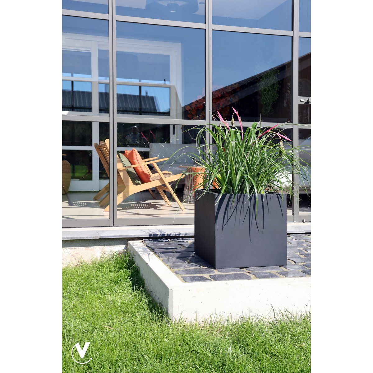 Plantenbak El Salvador Black, L40xB40xH40 cm /of/ L50xB50xH50, Vase The World