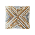 Melvra kussenhoes 45x45 cm, geometrisch patroon in bruin en grijs, Urbane Hide