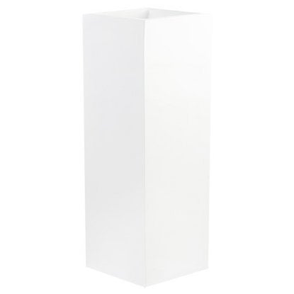 Zuil en Plantenbak Mont Blanc, Pearl Shiny White, Dubbelzijdig, Vase The World
