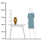 Juba vaas cognac, H40 cm Ø20 cm, mondgeblazen glas, Vase The World