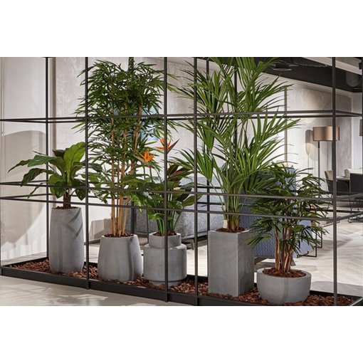 Pot Billund Grey, Fiberstone, 40xH50 cm /of/ 60xH70 cm, Vase The World