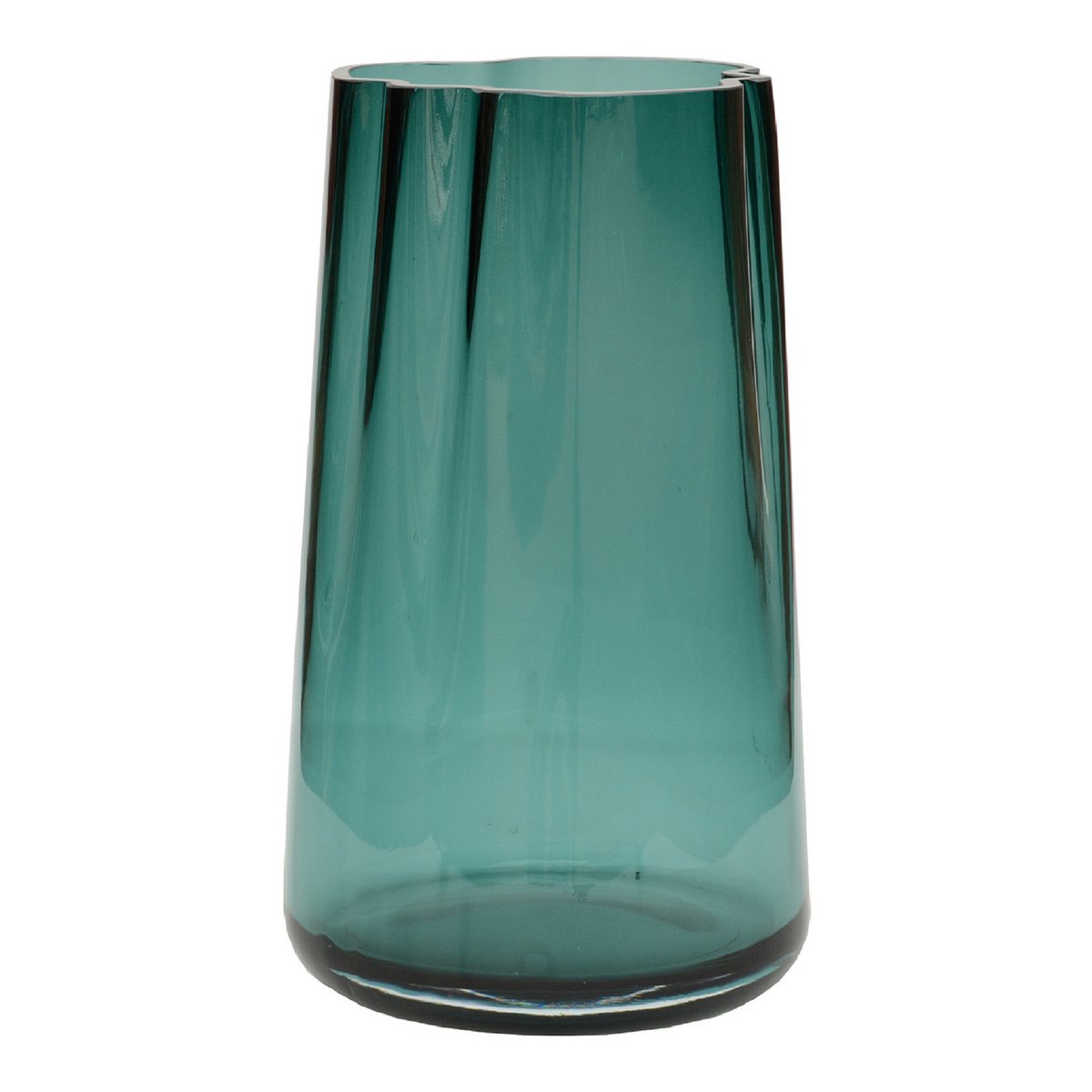 Parana vaas L Ø20 cm, blauw mondgeblazen glas, Vase The World