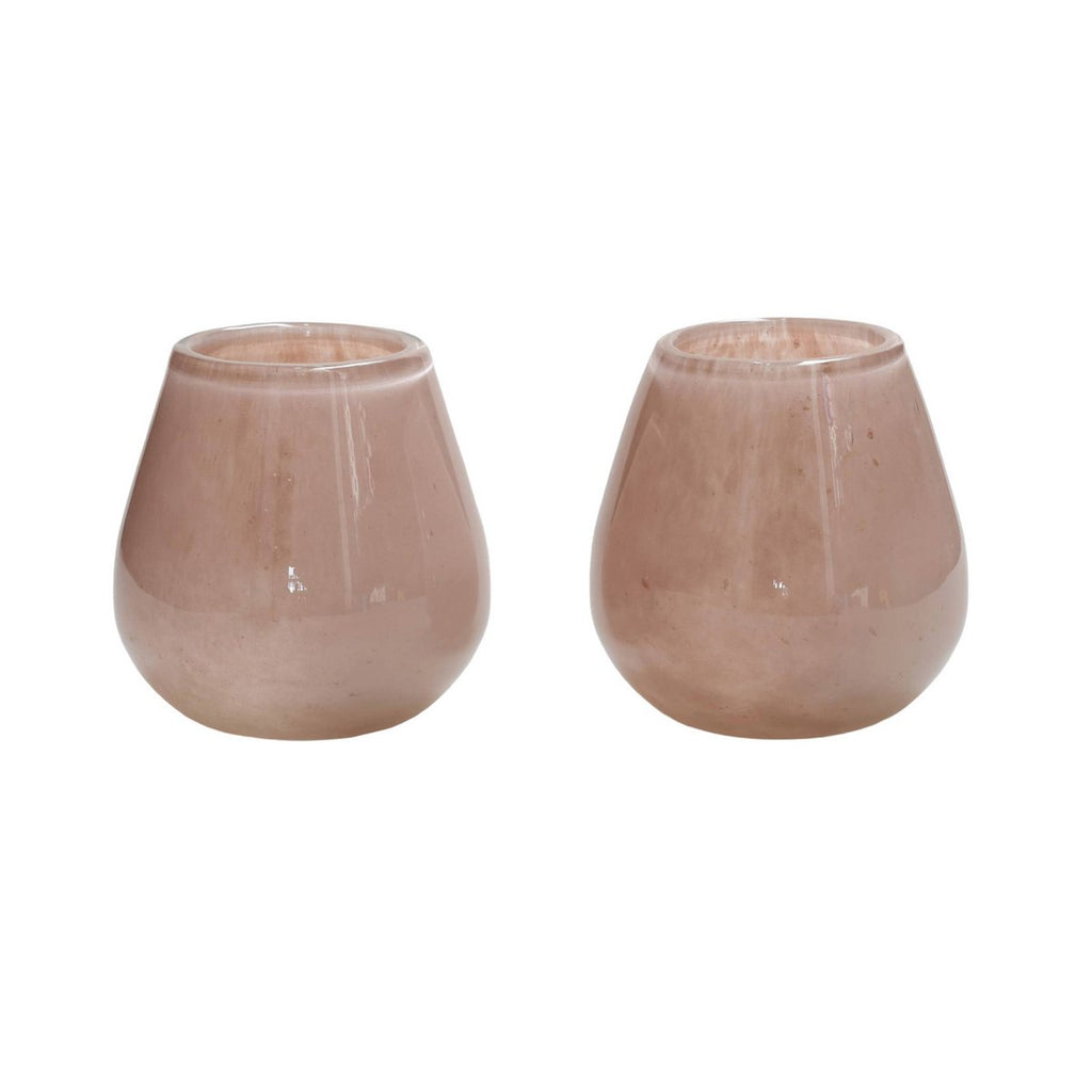 Vase The World waxinelichthouder Tasman Elite XS ivory, glas, set van 2, Ø12,5 x 11,5 cm