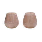 Vase The World waxinelichthouder Tasman Elite XS ivory, glas, set van 2, Ø12,5 x 11,5 cm