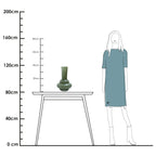 Bolombo Elite vaas, groen glas met luchtbellen, Vase The World