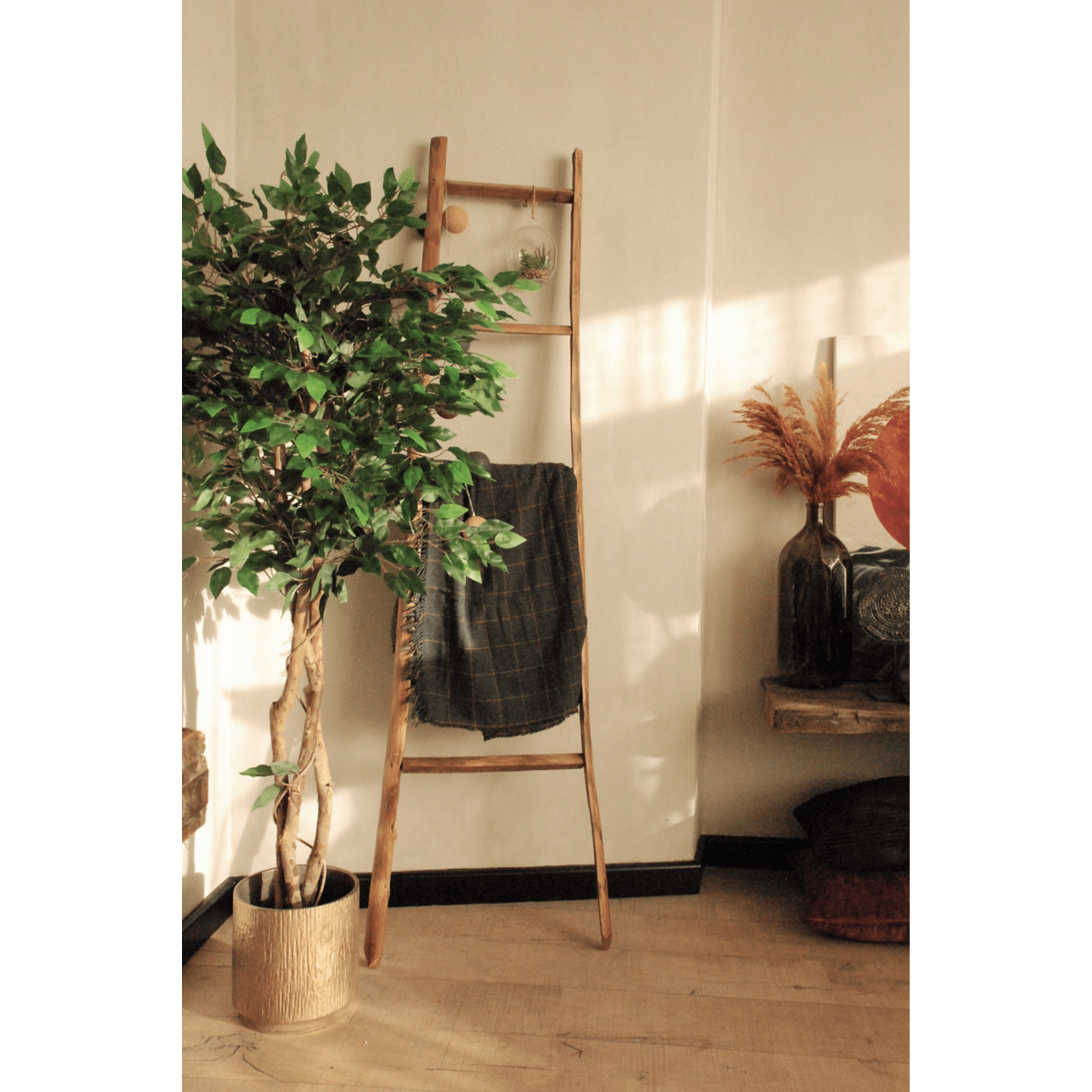 Kunst Ficus 150 cm, Groen (Ficus Benjamina)