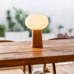 Max draadloze tafellamp lichtbruin, dimbaar, IP44, USB C oplaadbaar