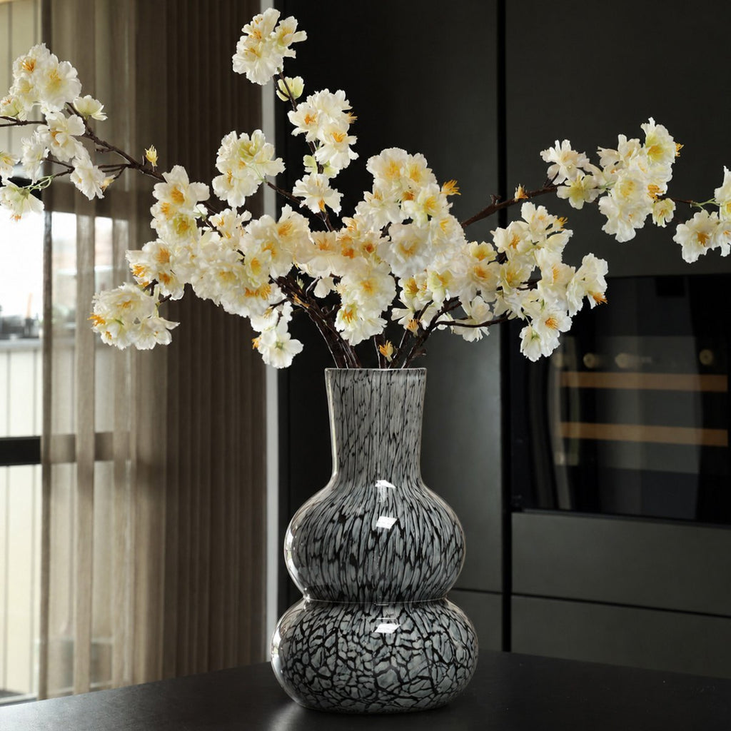 Lindi Elite vaas marble Limited Edition Ø22 cm, mondgeblazen glas, Vase The World
