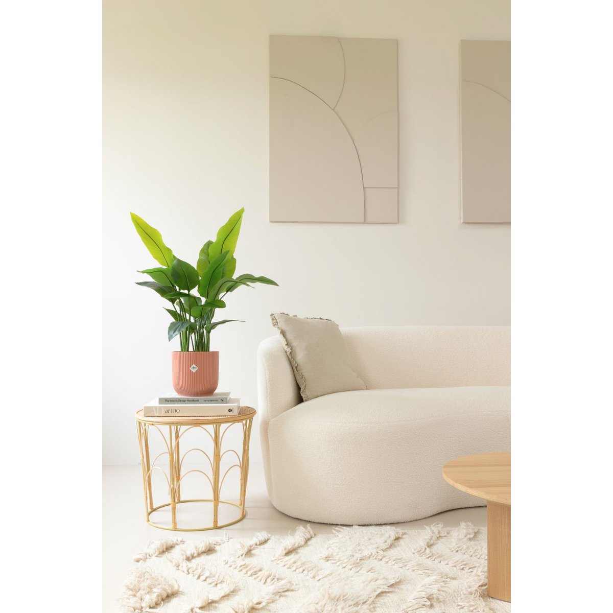 Strelitzia Kunstplant 70 cm, Groen (6 Bladeren)