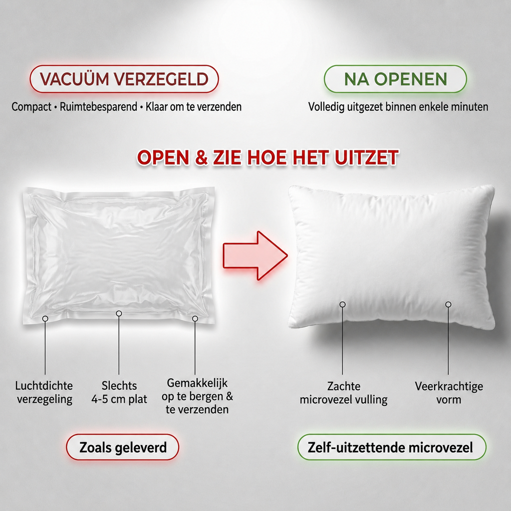 Binnenkussen 40x60 cm, microvezel vulling 1000 g, wit polyester, Urbane Hide