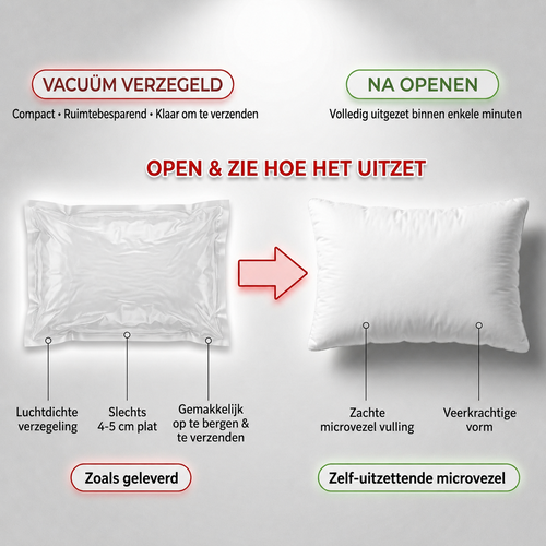Binnenkussen 40x60 cm, microvezel vulling 1000 g, wit polyester, Urbane Hide