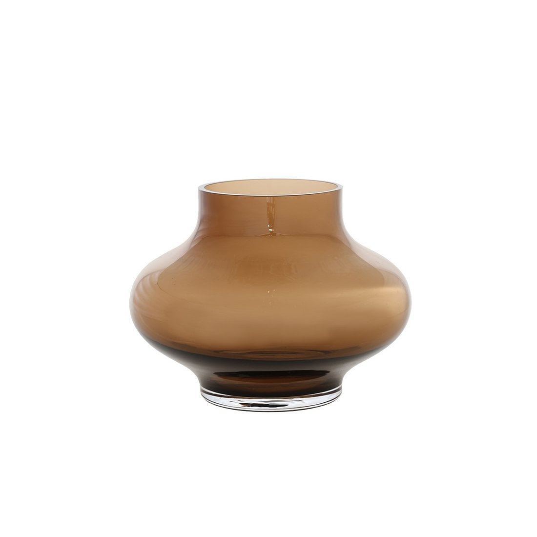 Ruvuma vaas taupe, mondgeblazen glas, Vase The World
