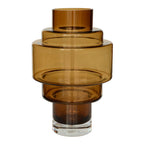 Kasai vaas cognac, mondgeblazen glas, Vase The World
