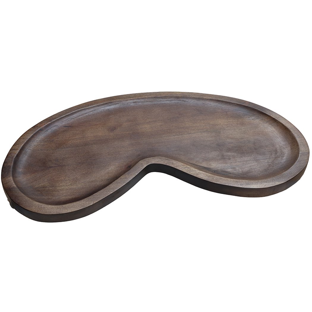 Vase The World dienblad Villeta walnut, houten serveer en decoratie tray (S of M)
