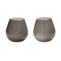 Vase The World waxinelichthouder Tasman Elite XS grey, glas, set van 2, Ø12,5 x 11,5 cm