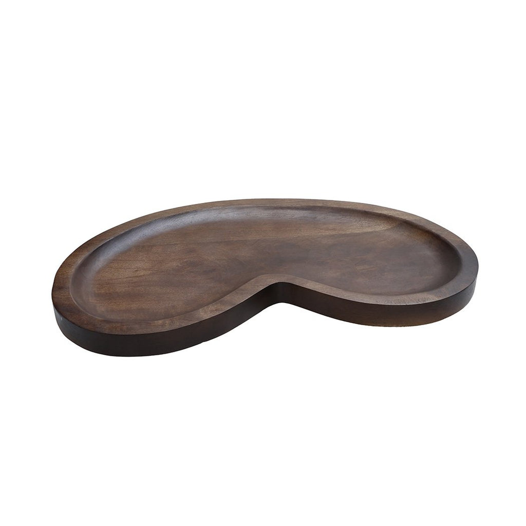 Vase The World dienblad Villeta walnut, houten serveer en decoratie tray (S of M)